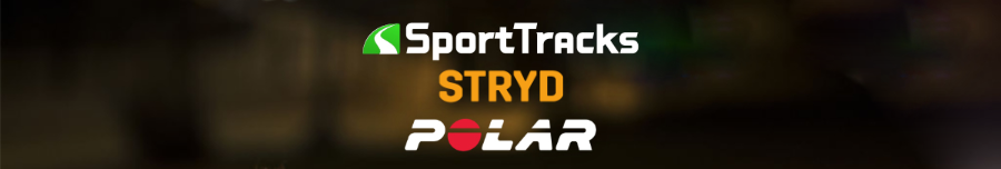The logos of SportTracks, Stryd, and Polar