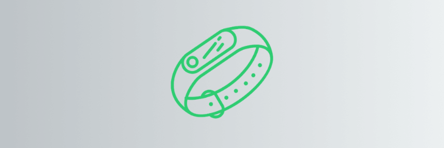 An illustration of a fitness tracker wearable gadget