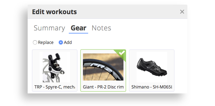 The edit window on the SportTracks Workouts page