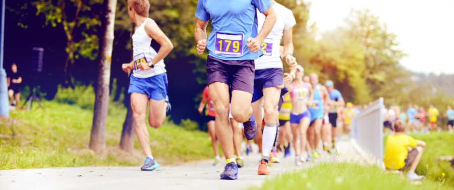 A photograph of runners competing in an outdoor race