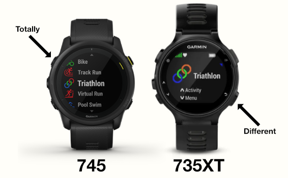 The Garmin Forerunner 745 vs the Garmin 735XT